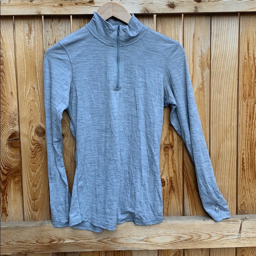 Light weight zip neck long sleeve base layer
